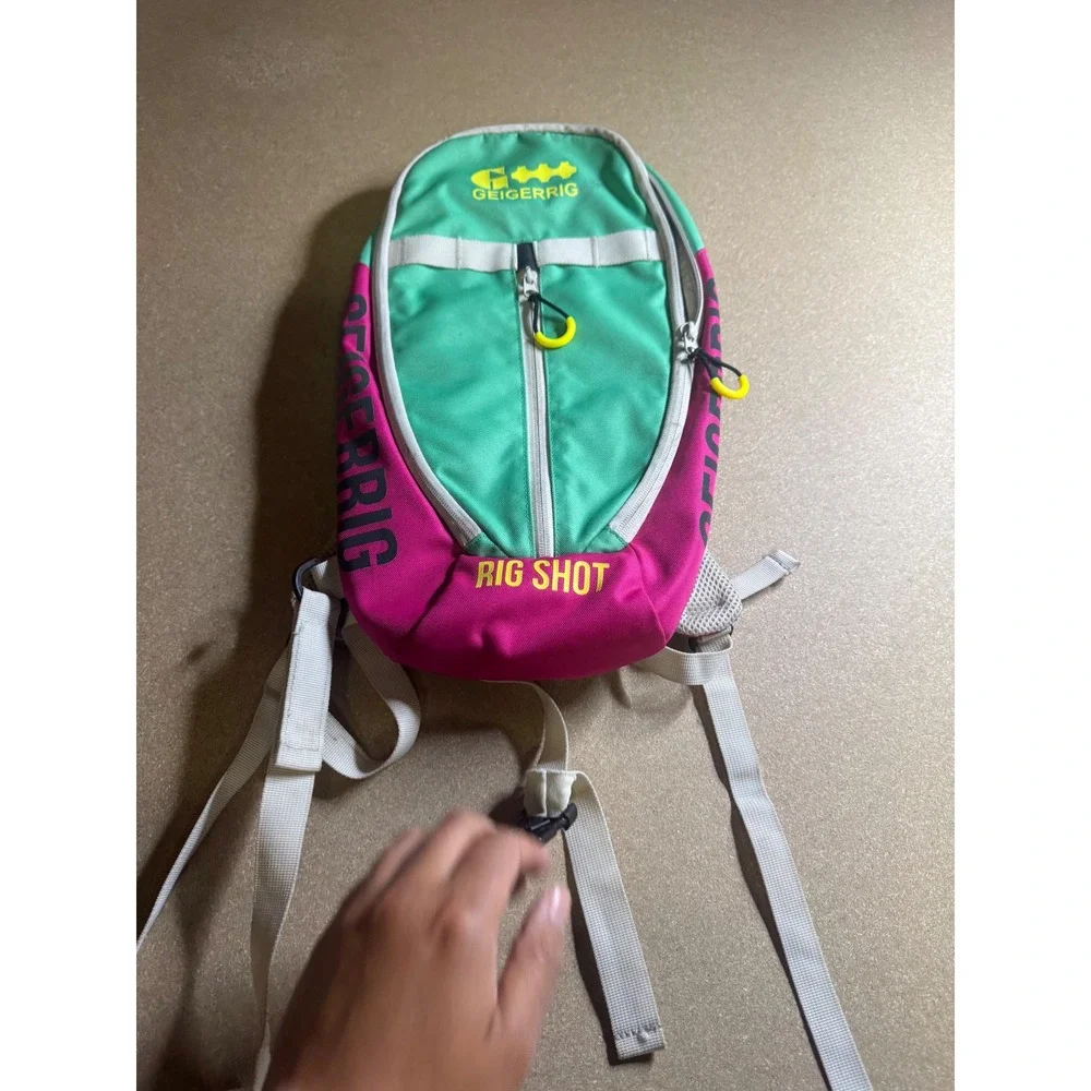 Geigerrig Rig Shot Hydration Pack Backpack Pink‎ Teal Outdoor Hiking Running